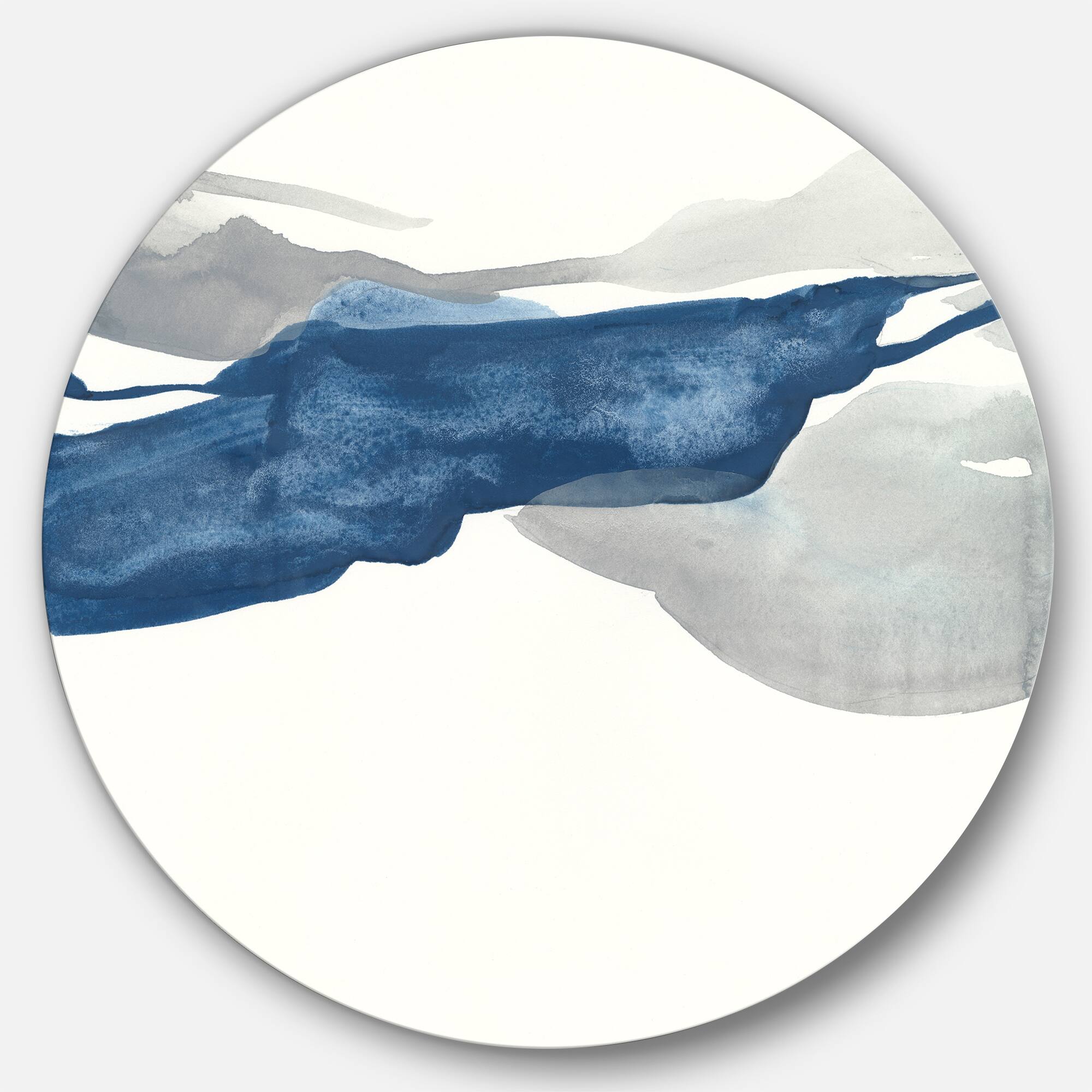 Designart - Gouache Sapphire on Gray II